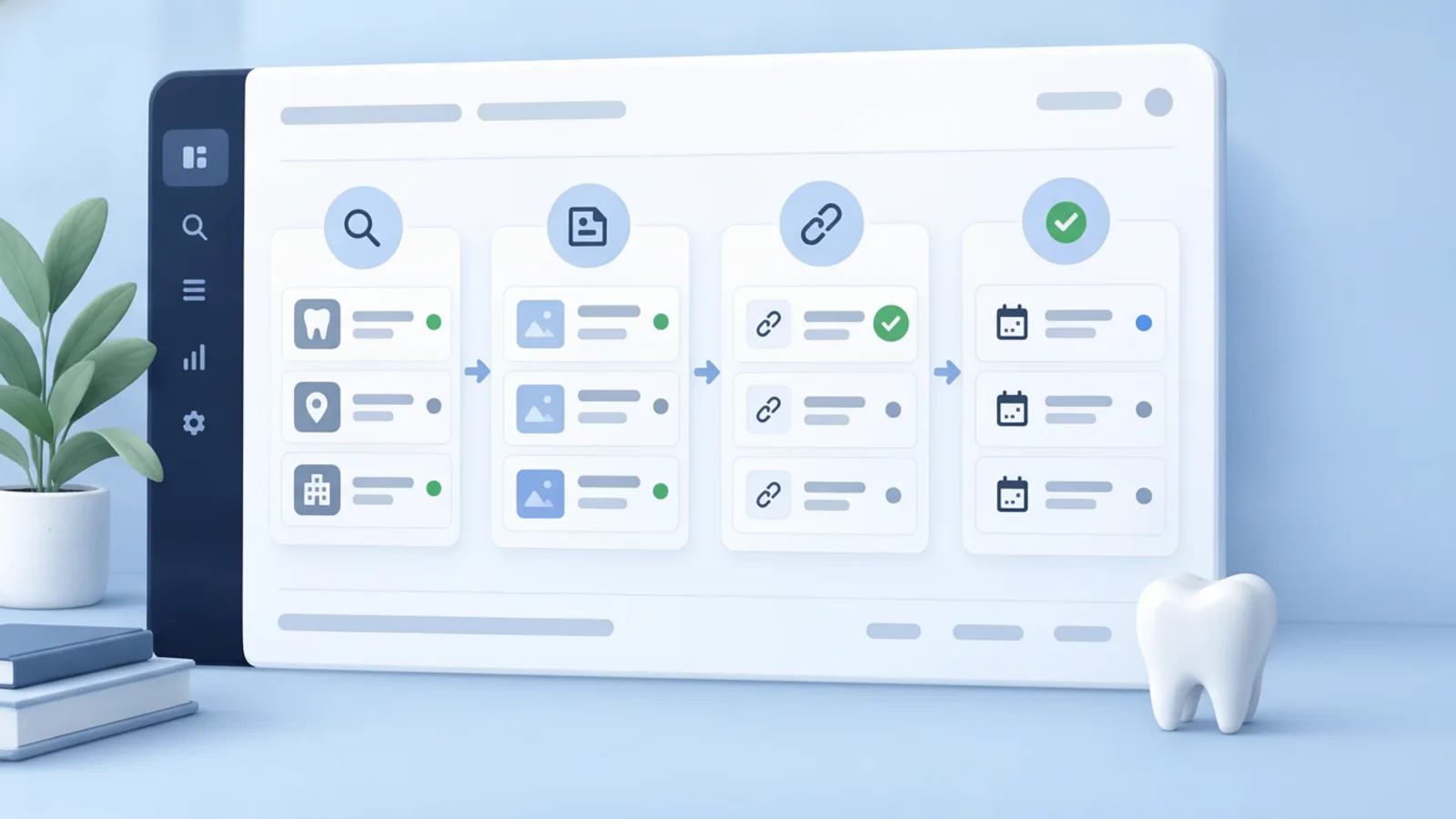 Illustrated Byteblock dashboard about giving every claim a next step