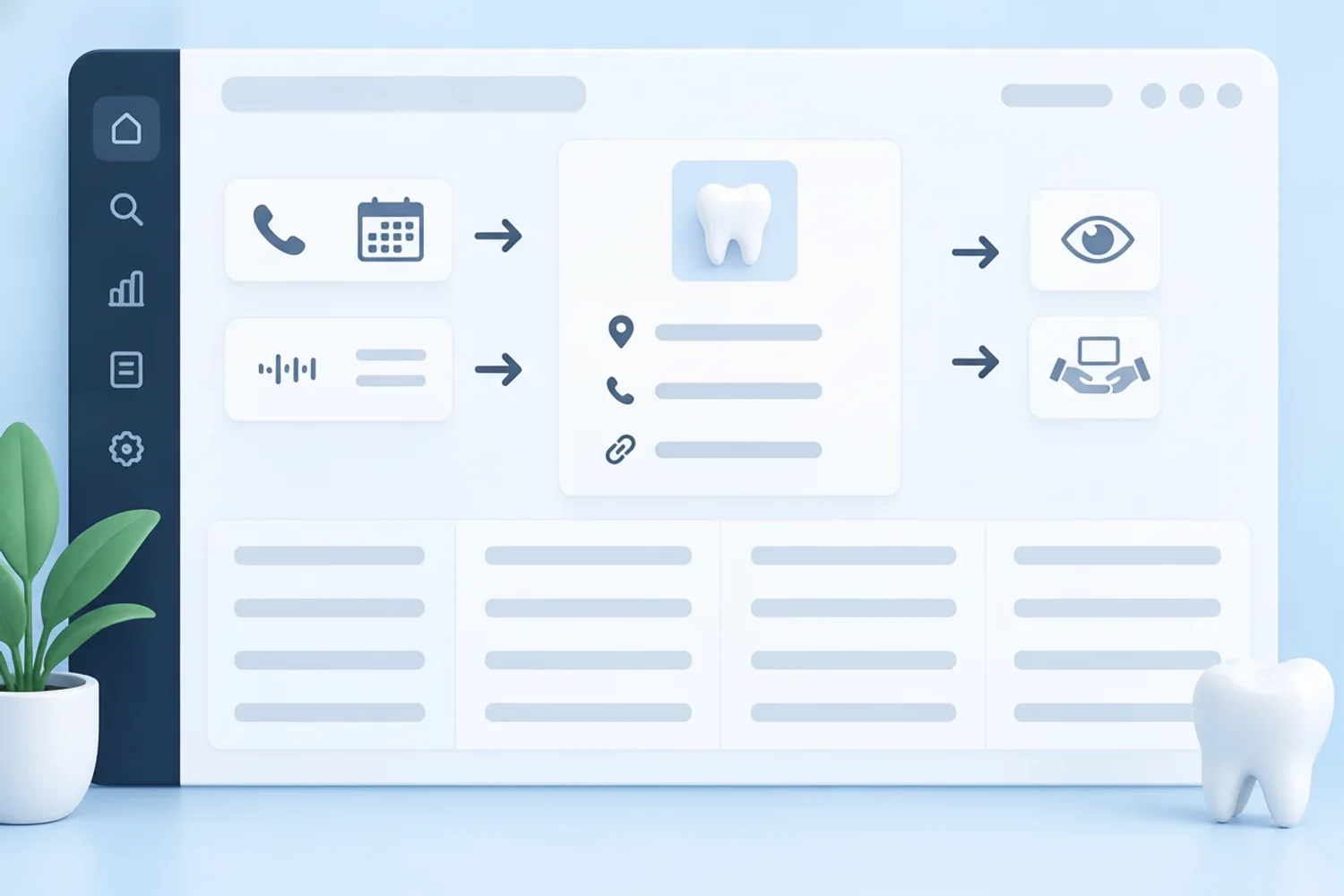 Illustrated Byteblock dashboard about Transforming voicemails into actionable handoffs